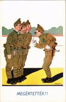 Megértették?! / Hungarian military art postcard, humour s: Bernáth (EK)