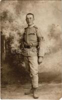 Osztrák-magyar katona / WWI Austro-Hungarian K.u.K. military, soldier. Virág Sándor (Székesfehérvár) photo (EM)