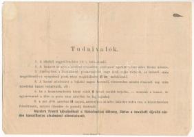 Komárom 1890. "Komáromi Első Takarékpénztár Részvénytársaság" nyugtája 10Ft 8kr befizetésr...