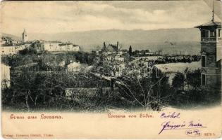 1900 Lovran, Lovrana; von Süden / general view from south. Verlag Federico Cretich (EB)