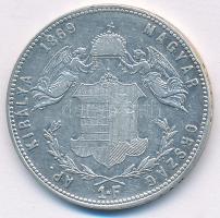 1869KB 1Ft Ag "Ferenc József / Angyalos címer" Körmöcbánya T:VF kis ph.
Hungary 1869KB 1 ...