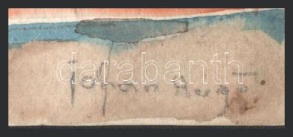 Johan Hugó (1891-1956): Strandolók (Dunapart Budapestnél?). Akvarell, ceruza, papír, jelzett. Proven...