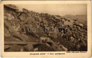 Kézigránát dobók 4. honvéd gyalogezred. Herbst műnyomása. A m. kir. 4. honvéd gyalogezred tulajdona / WWI Austro-Hungarian K.u.K. military, hand grenade throwers (EK)