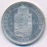 1881KB 1Ft Ag "Ferenc József / Középcímer" Körmöcbánya T:XF ph.
Hungary 1881KB 1 Forint A...