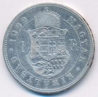 1892KB 1Ft Ag "Ferenc József / Fiume címer" Körmöcbánya T:VF,F kis ph.
Hungary 1892KB 1 F...