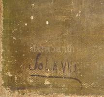 Jolánka jelzéssel, XX. sz első fele: Éhes kutyák. Olaj, vászon, sérült. 50x34 cm