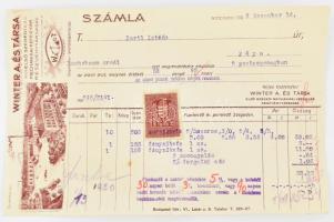 1929 Winter A. és Társa Első Szegedi Mechanikai Kefegyár dekorativ fejléces számla