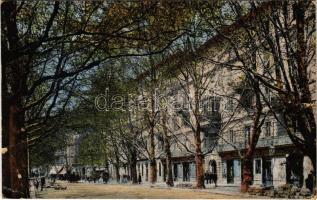 1913 Fiume, Rijeka; Viale Francesco Deák / Deák Ferenc út / street view (szakadás / tear)