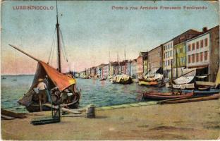 Veli Losinj, Lussingrande; Porto e riva Arciduca Francesco Ferdinando / port, quay (fa)