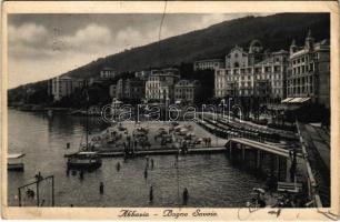 1936 Abbazia, Opatija; Bagno Savoia / beach, bath (EK)