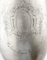 1925 Ezüst (Ag) díjserleg, Ferencvárosi Torna Club Evezős Osztálya Clubbajnokság, 1925 I. díj, jelzé...