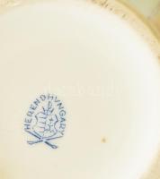 Herendi Viktória mintás váza. Kézzel festett porcelán, jelzett, kopott, m: 15,5 cm
