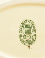 Zsolnay virágmintás hamuzó, jelzéssel, hibátlan, h: 12 cm