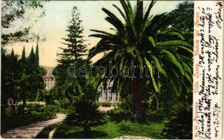 1910 Palermo, Villa Tasca, Veduta del Parco / villa, park (EK)