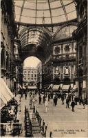 Milano, Milan; Galleria Vitt. Em. e Via Berchet / arcades, street view, restaurant (fl)