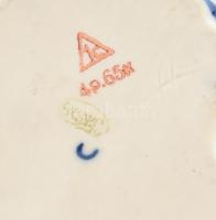 Figurális halas bonbonier, "Gzsel" orosz porcelángyár, 1970-es évek. Kézzel festett, jelze...