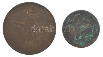 Oszmán Birodalom 1835 (1223/29) 5p Cu + 1861. (1277/4) Cu érme T:F,XF
Ottoman Empire 1835 (1223/29)...