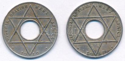 Brit Nyugat-Afrika 1910. 1/10p Cu-Ni "VII. Eduárd" + 1911. 1/10p Cu-Ni "V. György&quo...