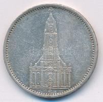 Német Harmadik Birodalom 1934E 5M Ag &quot;Garnisonkirche&quot; T:XF,VF karc  German Third Reich 1934E 5 Reichsmark Ag &quot;Garnisonkirche&quot; C:XF,VF scratch Krause KM#83