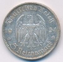 Német Harmadik Birodalom 1934E 5M Ag "Garnisonkirche" T:XF,VF karc 
German Third Reich 19...