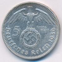 Német Harmadik Birodalom 1936A 5M Ag "Hindenburg" T:AU,XF
German Third Reich 1936A 5 Reic...