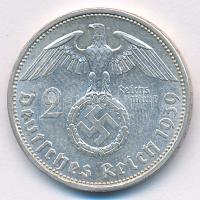 Német Harmadik Birodalom 1939A 2M Ag "Hindenburg" T:AU kis patina 
German Third Reich 193...