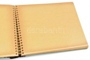 Retró kínai fotóalbum, mintás vászonborítással, használatlan, 24x30,5 cm