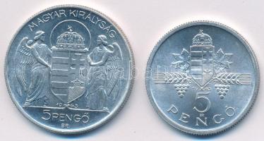 1943. 5P Al "Horthy Miklós születésének 75. évfordulójára" + 1945. 5P Al "Parlament&q...