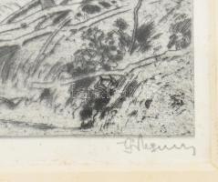 Olvashatatlan jelzéssel: 2 db I. világháborús életkép osztrák-magyar katonákkal. Rézkarc, papír. Pas...