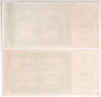 Egyiptom ~1970-1980. 2db részvény perforált ellenőrző szelvénnyel (2xklf) T:AU tűlyukak Egypt ~1970-...