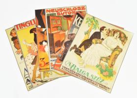 A Balga Szűz és egyéb plakátok modern másolata, 8 db, 34×29 cm