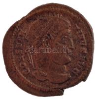 Római Birodalom / Ticinum / I. Constantinus 320-321. AE Follis bronz (3,21g) T:2 repedés, kitörés  Roman Empire / Ticinum / Constantine I 320-321. AE Follis bronze " CONSTAN-TINVS AVG / DN CONSTANTINI MAX AVG - VOT XX - PT" (3,21g) C:XF cracked RIC VII 140,P