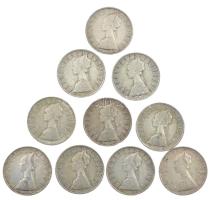 Olaszország 1958R-1964R 500L Ag "Kolumbusz hajói" (10x) T:2-,3 patina
Italy 1958R-1964R 5...