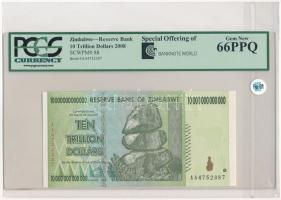 Zimbabwe 2008. 10.000.000.000.000$ eredeti PCGS tokban T:I Zimbabwe 2008. 10.000.000.000.000 Dollars in original PCGS case C:UNC Krause P#88