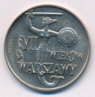 Lengyelország 1965. 10Zl Cu-Ni "700 éves Varsó - Sellő karddal és pajzzsal" próbaveret "PRÓBA" jelzéssel T:1 Poland 1965. 10 Zlotych Cu-Ni "700th Anniversary of Warsaw - Mermaid with sword and shield" trial strike with "PRÓBA" mark C:UNC