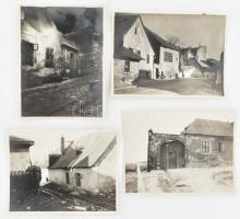 cca 1930 Budapest, Tabán, Holdvilág utca, Fehérsas tér, Aranykakas u., 15 db fotó, többségében hátol...