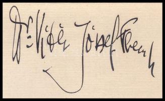 1938 Bp., Habsburg-Lotaringiai József Ferenc (1895-1957) főherceg autográf aláírással ellátott, gépe...