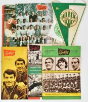 Fradi (Ferencváros, FTC) gyűjtemény, különféle relikviák, újságok (közte a Sportélet Albert Flóriánn...
