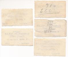 ~1920-25. A makói izraelita hitközség Gabella díj (hitközségi adó) értékjegye 2000K értékben (5x) T:...