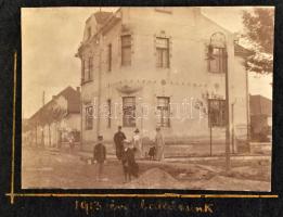 1913 Marosvásárhelyi (Erdély) árvíz július 9-én, a Poklos patak kiöntése Hídvégen, Dávid Salamon Bor...