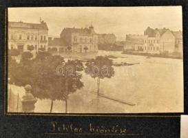 1913 Marosvásárhelyi (Erdély) árvíz július 9-én, a Poklos patak kiöntése Hídvégen, Dávid Salamon Bor...