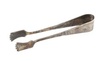 Ezüst(Ag) cukorfogó, jelzett, h: 11,5 cm, nettó: 33,4 g