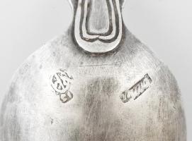 Ezüst(Ag) kanál, jelzett, h: 17,5 cm, nettó: 25,7 g