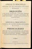 Bárdos és Brachfeld Műszaki és Villamossági Vállalat árjegyzék. A malomipar, mindennemű gyárüzem, gé...