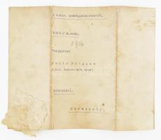 1916 Bp., Teleszky János (1868-1939) pénzügyminiszter által aláírt levél