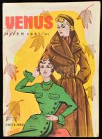 1951 Venus francia divatlap, 1951 téli száma, javított gerinccel, 22 p.