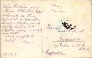 1934 Skopje, Macedonian folklore, barefoot children. photo