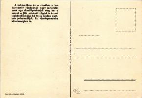 Kukoricaszár helyes kivágása tőből. Magyar mezőgazdasági propagandalap / Hungarian agricultural prop...