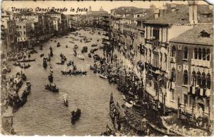 1925 Venezia, Venice; Canal Grande in festa (EM)