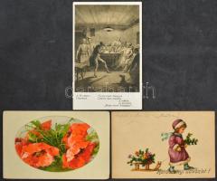 Válogatott régi motívum lapok jó témákkal: katonai, Napoleon, Stengel, újév, karácsony, húsvét, kuty...